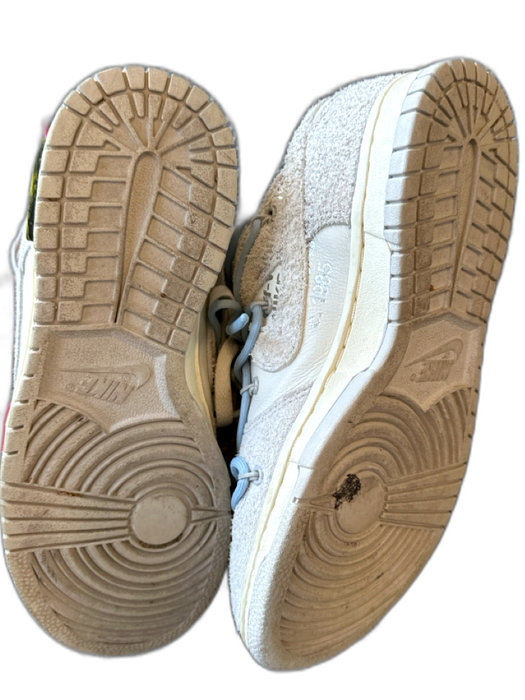 Off White X Nike Shoe Size 6.5 White & Pink Suede & Leather Lace Up Sneakers White & Pink / 6.5