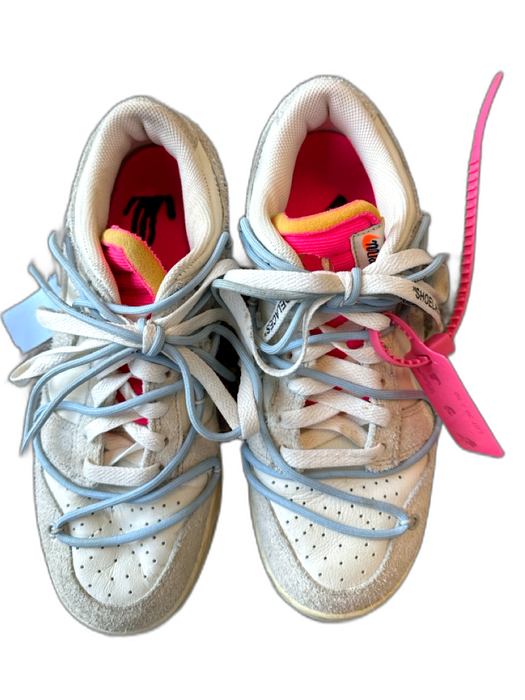 Off White X Nike Shoe Size 6.5 White & Pink Suede & Leather Lace Up Sneakers White & Pink / 6.5