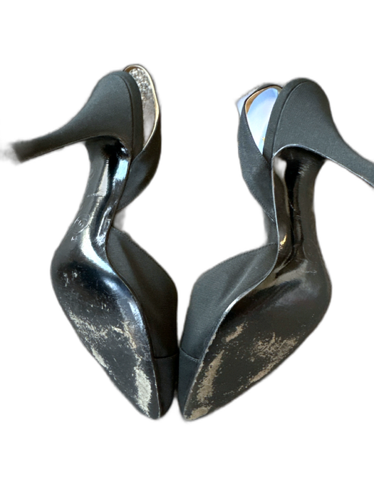 Chanel Shoe Size 39 Black Canvas Stiletto Pointed Toe Pumps Black / 39