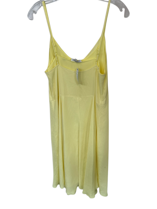 Vince Size S Yellow Polyester Spaghetti Strap V Neck Midi Slip Dress Yellow / S