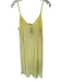 Vince Size S Yellow Polyester Spaghetti Strap V Neck Midi Slip Dress Yellow / S