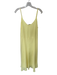 Vince Size S Yellow Polyester Spaghetti Strap V Neck Midi Slip Dress Yellow / S