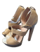 Alaia Shoe Size 40 Tan Leather Platform Heeled Scallop Detail Sandals Tan / 40