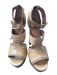 Alaia Shoe Size 40 Tan Leather Platform Heeled Scallop Detail Sandals Tan / 40
