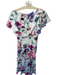 Parker Size 2 Blue & Pink Polyester Flutter Sleeves Botanical Gown Blue & Pink / 2