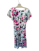 Parker Size 2 Blue & Pink Polyester Flutter Sleeves Botanical Gown Blue & Pink / 2