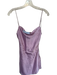 Cinq a Sept Size 2 Purple Silk Rhinestone Strap Cowl Neck Mini Dress Purple / 2