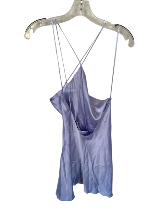 Dannijo Size L Purple Silk One Shoulder Spaghetti Strap slip dress Dress Purple / L