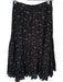 Ulla Johnson Size 2 Black & Red Cotton Side Zip Eyelet Maxi Skirt Black & Red / 2