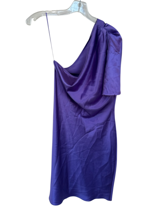 Fleur du Mal Size 6 Purple Silk One Shoulder slip dress Dress Purple / 6