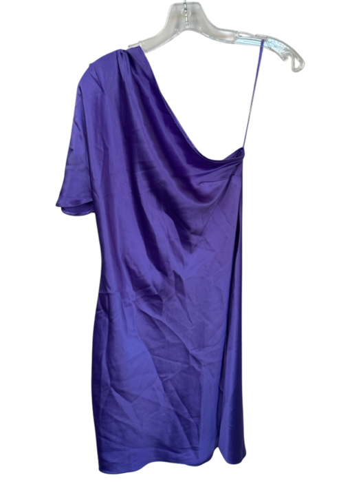 Fleur du Mal Size 6 Purple Silk One Shoulder slip dress Dress Purple / 6
