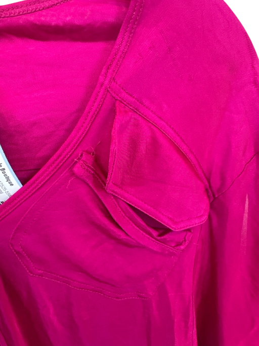 Gucci Size 42 Magenta Rayon Long Sleeve Hook & Eye Top Magenta / 42