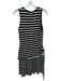 Derek Lam 10 Crosby Size XS Black & Cream Cotton Sleeveless Layered Dress Black & Cream / XS