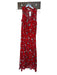 Veronica Beard Size 2 Red & Black Silk & Polyester Sleeveless Flowers Midi Dress Red & Black / 2