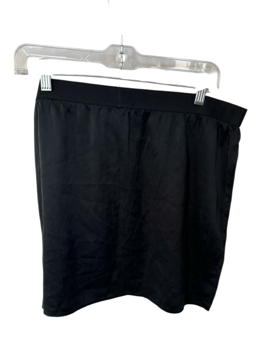 Tom Ford Size XL Black Silk Blend Waist Band Mini Skirt Black / XL