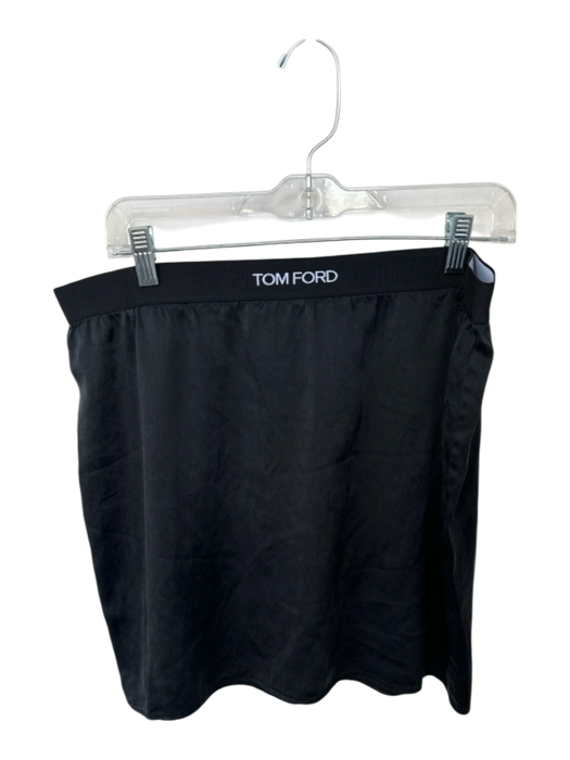 Tom Ford Size XL Black Silk Blend Waist Band Mini Skirt Black / XL