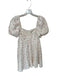 Finders Keepers Size XS White & Red Viscose Short Balloon Sleeve Flowers Dress White & Red / XS