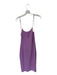 Victor Glemaud Size M Purple Cotton & Polyester Spaghetti Strap Ribbed Dress Purple / M