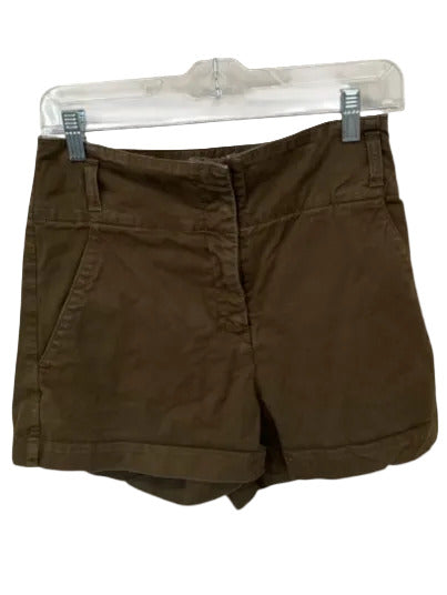 Veronica Beard Size 26 Army Green Cotton High Waist Front Pockets Shorts Army Green / 26