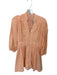 Anna Cate Size XS Orange Cotton Long Sleeve Buttons Back Zip Dress Orange / XS