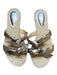 Alexandre Birman Shoe Size 36 Pewter Leather Knots Espadrille Sandals Pewter / 36