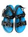 Dsquared Shoe Size 42 Black & Blue Leather Chunky Buckles SHW Sandals Black & Blue / 42