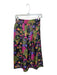 Yves Saint Laurent Size 38 Purple & Green Raw Silk Short Balloon Sleeve Top Purple & Green / 38