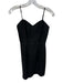 Bailey 44 Size 2 Black Cotton Blend Spaghetti Strap Smocked Back Back Zip Dress Black / 2