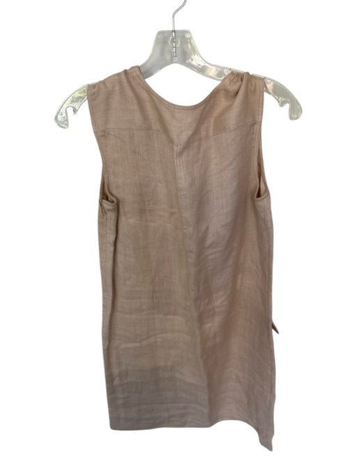 Theory Size 2 Tan Linen Sleeveless Front Pockets Dress Tan / 2