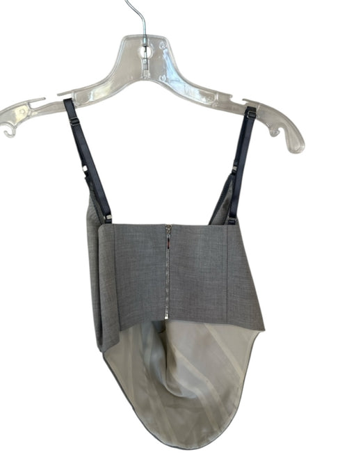 Anna October Size M Gray & Cream Polyester Blend Corset Sleeveless Top Gray & Cream / M