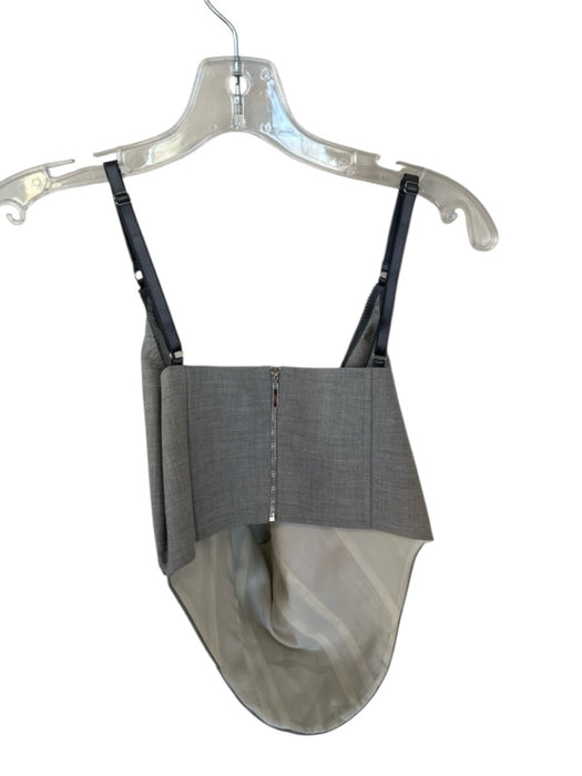 Anna October Size M Gray & Cream Polyester Blend Corset Sleeveless Top Gray & Cream / M