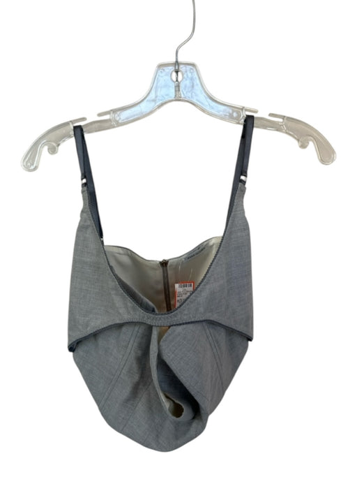 Anna October Size M Gray & Cream Polyester Blend Corset Sleeveless Top Gray & Cream / M