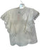 Hunter Bell Size S White Cotton Flutter Sleeves Eyelet Lace Trim Top White / S