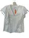 Hunter Bell Size S White Cotton Flutter Sleeves Eyelet Lace Trim Top White / S