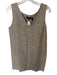 Theory Size 6 Taupe & Tan Linen Sleeveless Striped Shift Dress Taupe & Tan / 6