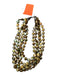 Green Pearls Multi Strand Sterling Detail Necklace Green