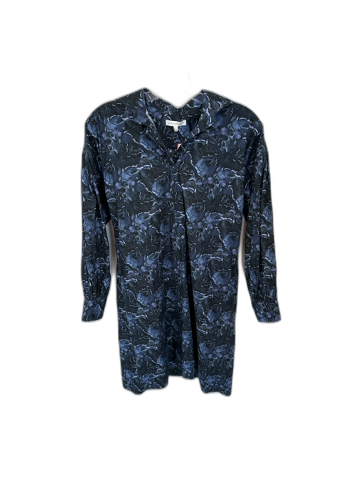Ann Mashburn Size XS Navy & Purple Cotton Long Sleeve Butterflies Dress Navy & Purple / XS