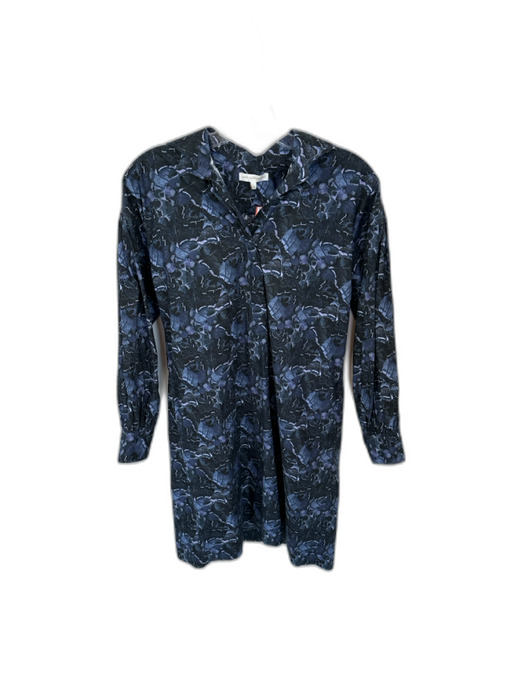 Ann Mashburn Size XS Navy & Purple Cotton Long Sleeve Butterflies Dress Navy & Purple / XS