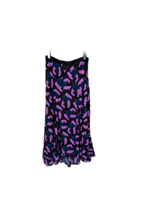 Diane Von Furstenberg Size 4 Pink & Teal Polyester Long Balloon Sleeve Skirt Set Pink & Teal / 4