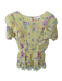 Loveshackfancy Size M Yellow & Pink Cotton Flutter Sleeves Flowers Dress Yellow & Pink / M