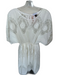 Delfi Collective Size S White Cotton Short Balloon Sleeve Lace Detail Dress White / S