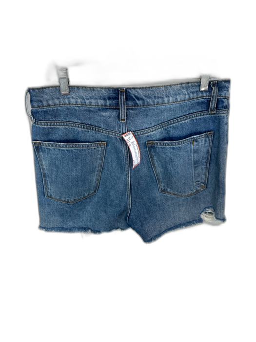 Joie Size 28 Med Dark Wash Cotton Blend High Waist Cut Off Denim Shorts Med Dark Wash / 28