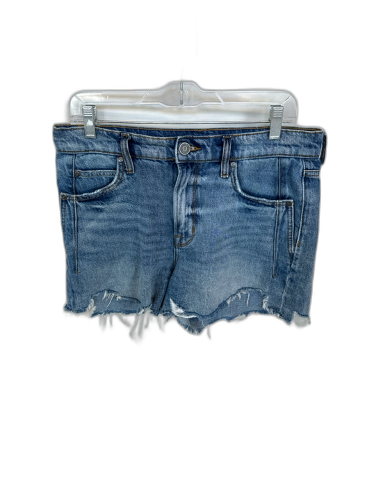 Joie Size 28 Med Dark Wash Cotton Blend High Waist Cut Off Denim Shorts Med Dark Wash / 28