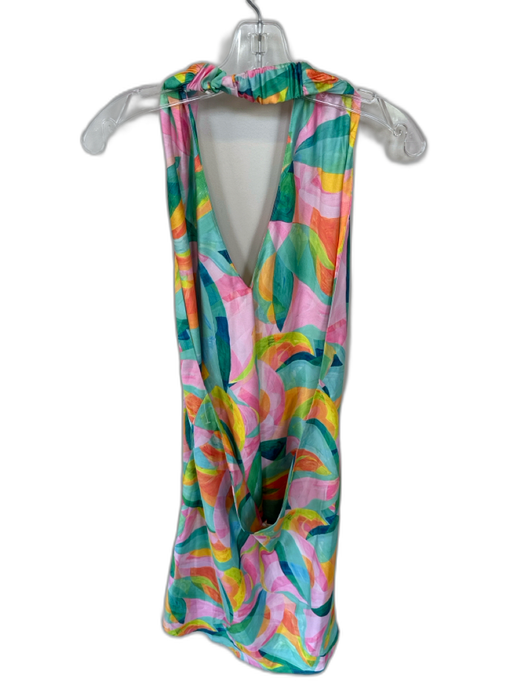 Show Me Your Mumu Size XXL Multi Polyester Halter Neck Leaves Open Back Dress Multi / XXL