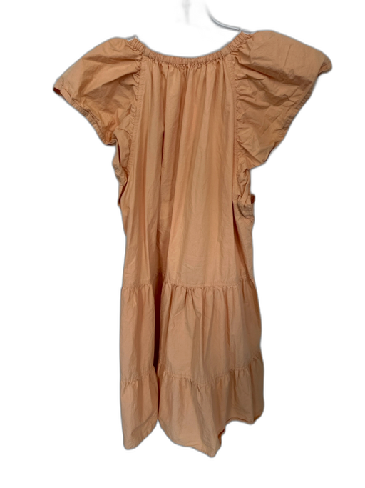 A.L.C. Size 8 Orange Cotton Cap Sleeve V Neck Dress Orange / 8