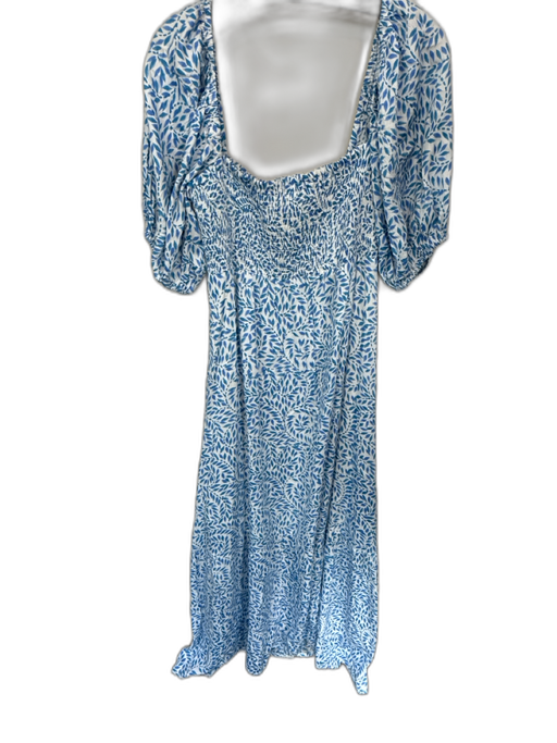 India Collection Emerson Fry Size M/L Blue & White Modal smocked Buttons Dress Blue & White / M/L
