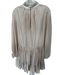 3.1 Phillip Lim Size 6 Tan & White Cotton Blend Ruffle Neck Striped Dress Tan & White / 6
