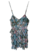 Olivaceous Size M Blue & Pink Polyester Spaghetti Strap Botanical Boning Dress Blue & Pink / M