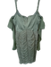 House of CB Size M Sage green Polyester Off Shoulder Gathered Back Zip Dress Sage green / M