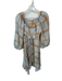 Show Me Your Mumu Size XS Blue & Brown Rayon Long Balloon Sleeve Plaid Skirt Set Blue & Brown / XS